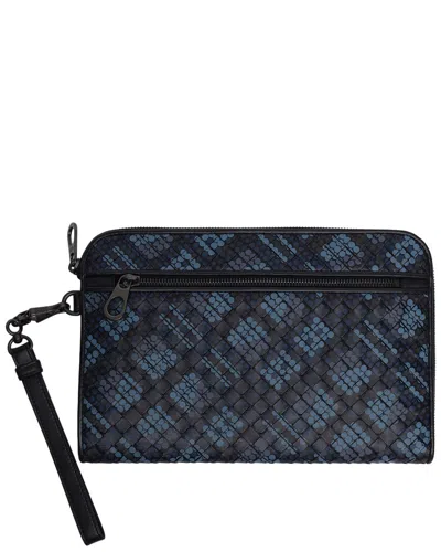 Bottega Veneta Leather Tote In Blue