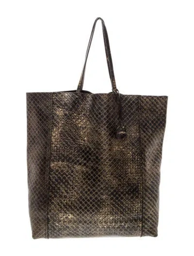 Pre-owned Bottega Veneta Leather Tote In Gray