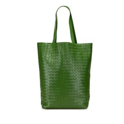Pre-owned Bottega Veneta Leather Tote In Green
