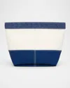 Bottega Veneta Leather-trim Canvas Pouch Bag In White