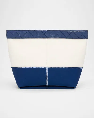 Bottega Veneta Leather-trim Canvas Pouch Bag