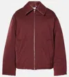 Bottega Veneta Intrecciato Leather-trimmed Shell Down Jacket In Burgundy