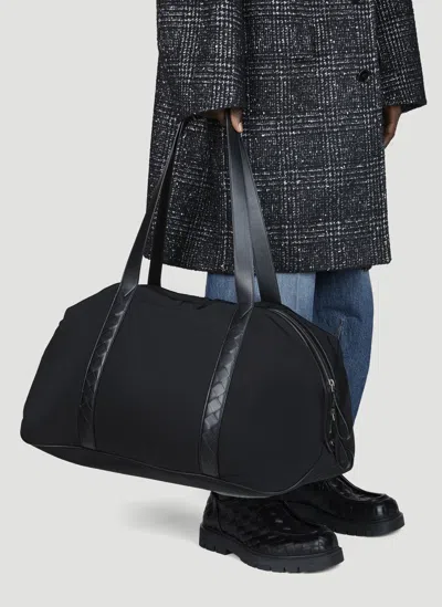 Bottega Veneta Leather Trims Duffle Bag In Black