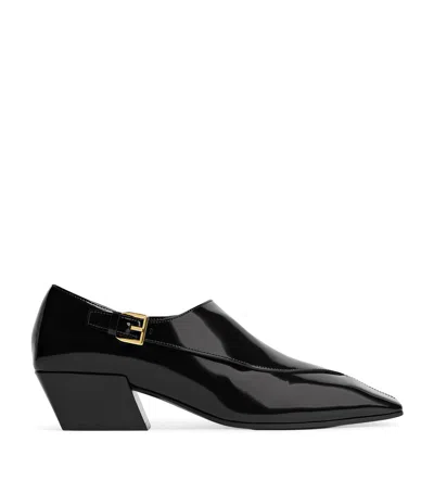 BOTTEGA VENETA LEATHER VENTURA MONK STRAP SHOES