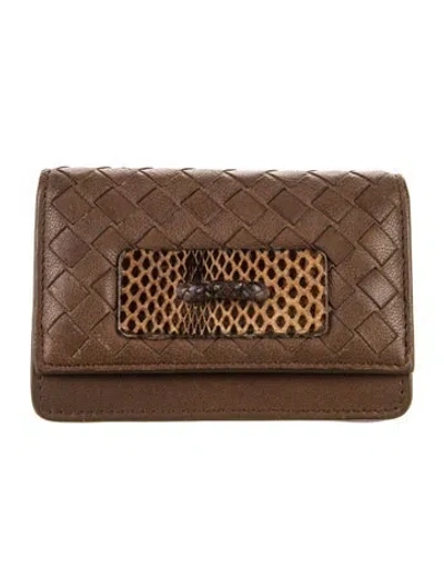 Pre-owned Bottega Veneta Leather Wallet In Brown