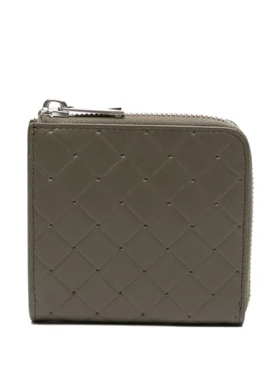 Bottega Veneta Leather Wallet In Green