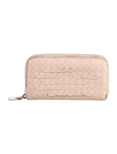 Pre-owned Bottega Veneta Leather Wallet In Pink