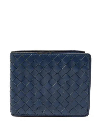 Pre-owned Bottega Veneta Leather Woven Wallet