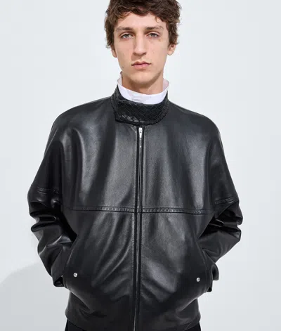 Bottega Veneta Leather Jacket In Black