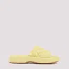 Bottega Veneta Flat Sole Padded Leather Sandals In Lemon