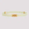 Bottega Veneta Lemon Washed Point Lock Belt In Lemon