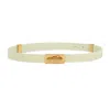 Bottega Veneta Triangle-buckle Leather Belt In Green