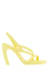 Bottega Veneta Yellow Jimbo Heeled Sandals In Lemon