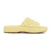 Bottega Veneta Flat Sole Padded Leather Sandals In Yellow