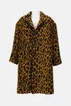 Bottega Veneta Leopard-print Alpaca Coat In Animal Print