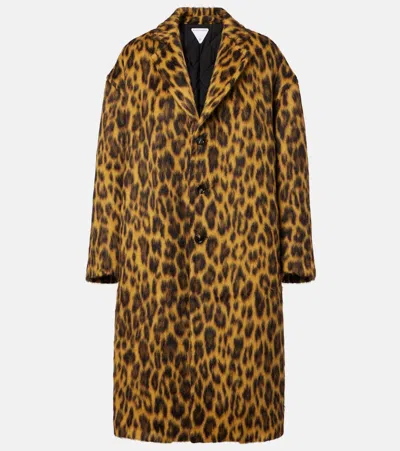 BOTTEGA VENETA LEOPARD-PRINT ALPACA, WOOL, AND SILK COAT