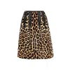 Bottega Veneta Leopard Print Calf Hair Skirt Women
