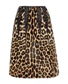 Bottega Veneta Leopard Print Calf Hair Skirt Women In Black