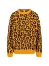 Bottega Veneta Leopard Printed Crewneck Jumper In Brown