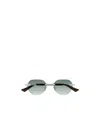 Bottega Veneta Letter Detail Sunglasses In Green