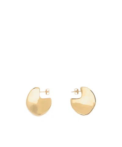 Bottega Veneta Letter Earrings In Brown
