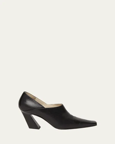 Bottega Veneta Pointed Patent Leather Rocket Pumps 9 Cm In Black