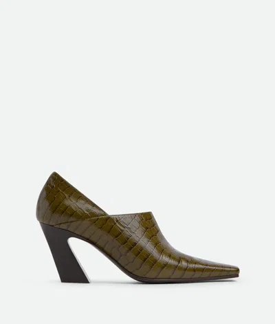 Bottega Veneta Green Lewis Heels In 3310 Olive Oil
