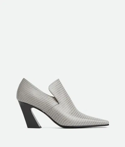 Bottega Veneta Lewis Lizard-embossed Loafer Pumps In Sterling Black