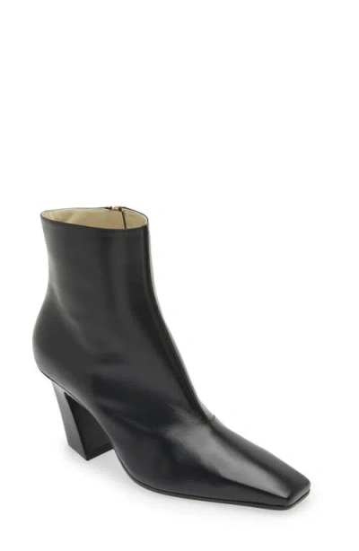 Bottega Veneta Lewis Slant Heel Bootie In 1000 Black