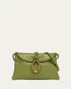 Bottega Veneta Liberta Baby Smooth Calfskin Clutch Bag In Matcha