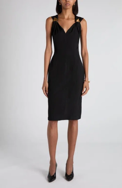 BOTTEGA VENETA BOTTEGA VENETA LIBERTA BUCKLE SHEATH DRESS