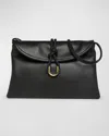 Bottega Veneta Medium Liberta Leather Shoulder Bag In Black