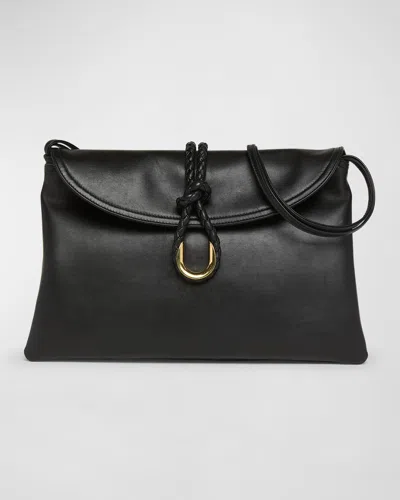 BOTTEGA VENETA LIBERTA MEDIUM FLAP LEATHER CROSSBODY BAG