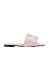 Bottega Veneta 10mm Lido Leather Slide Flats In Pink