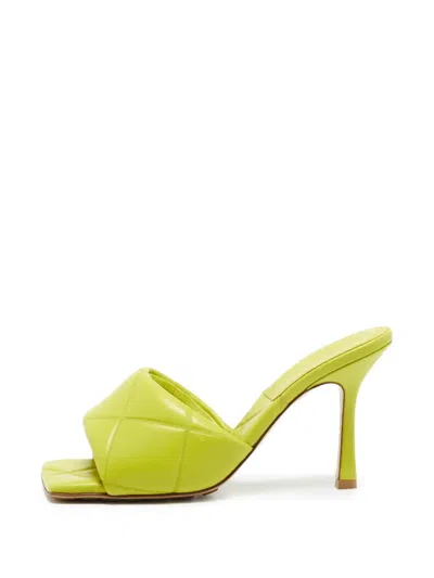 Pre-owned Bottega Veneta Lido Intrecciato Sandals In Green