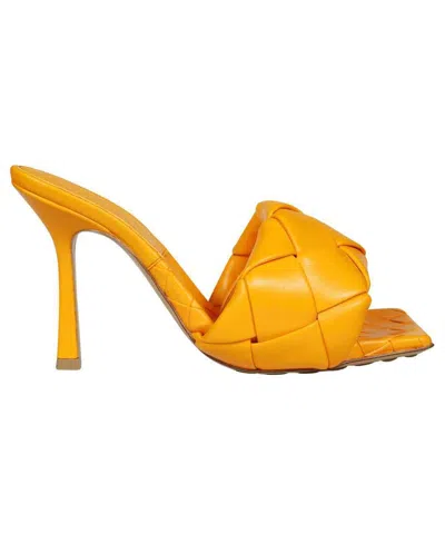 Bottega Veneta Lido Leather Mules In Orange