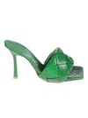 Bottega Veneta Green Lido Mules In Green