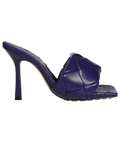 Bottega Veneta Lido Leather Mules In Blue