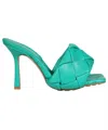 Bottega Veneta Lido Leather Mules In Blue