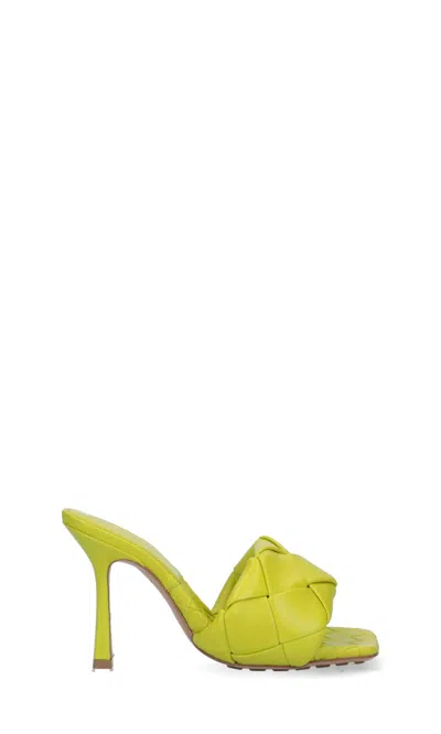 Bottega Veneta Lido Sandals In Green