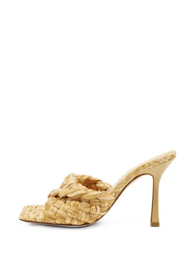 Pre-owned Bottega Veneta Lido Sandals In Neutrals