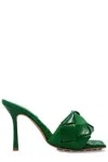 Bottega Veneta Green Lido Mules In Green