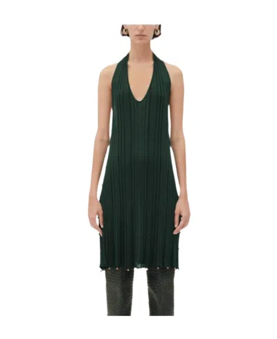 Bottega Veneta Light And Thin Viscose Pleated Dress In Black
