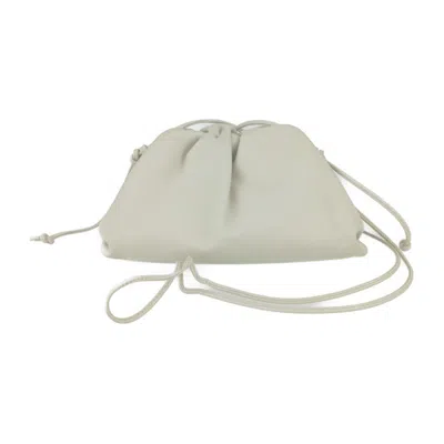 Pre-owned Bottega Veneta Light Beige Leather Clutch Bag Pochette Pouch Shoulder Bag () In Sand