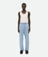 Bottega Veneta Blue Light Bleached Elasticized Jeans In Light Bleach