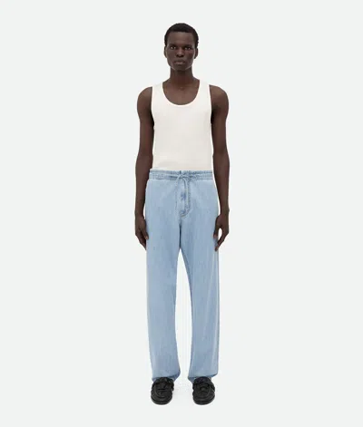 BOTTEGA VENETA LIGHT BLEACHED ELASTICATED DENIM