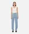 Bottega Veneta Light Bleached Elasticated Denim In Light Bleach