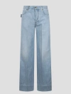 Bottega Veneta Light Bleached Wide Leg Denim In Blue