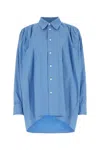 Bottega Veneta Light Blue Cotton Blend Oversize Shirt