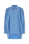 Bottega Veneta Light Blue Cotton Blend Oversize Shirt